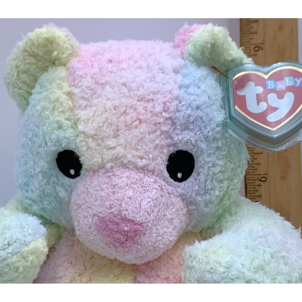 Vtg Ty Bearbaby NOS Cuddle Soft Child Rattle Toy 1st Plush NWT 1999 Video Sample